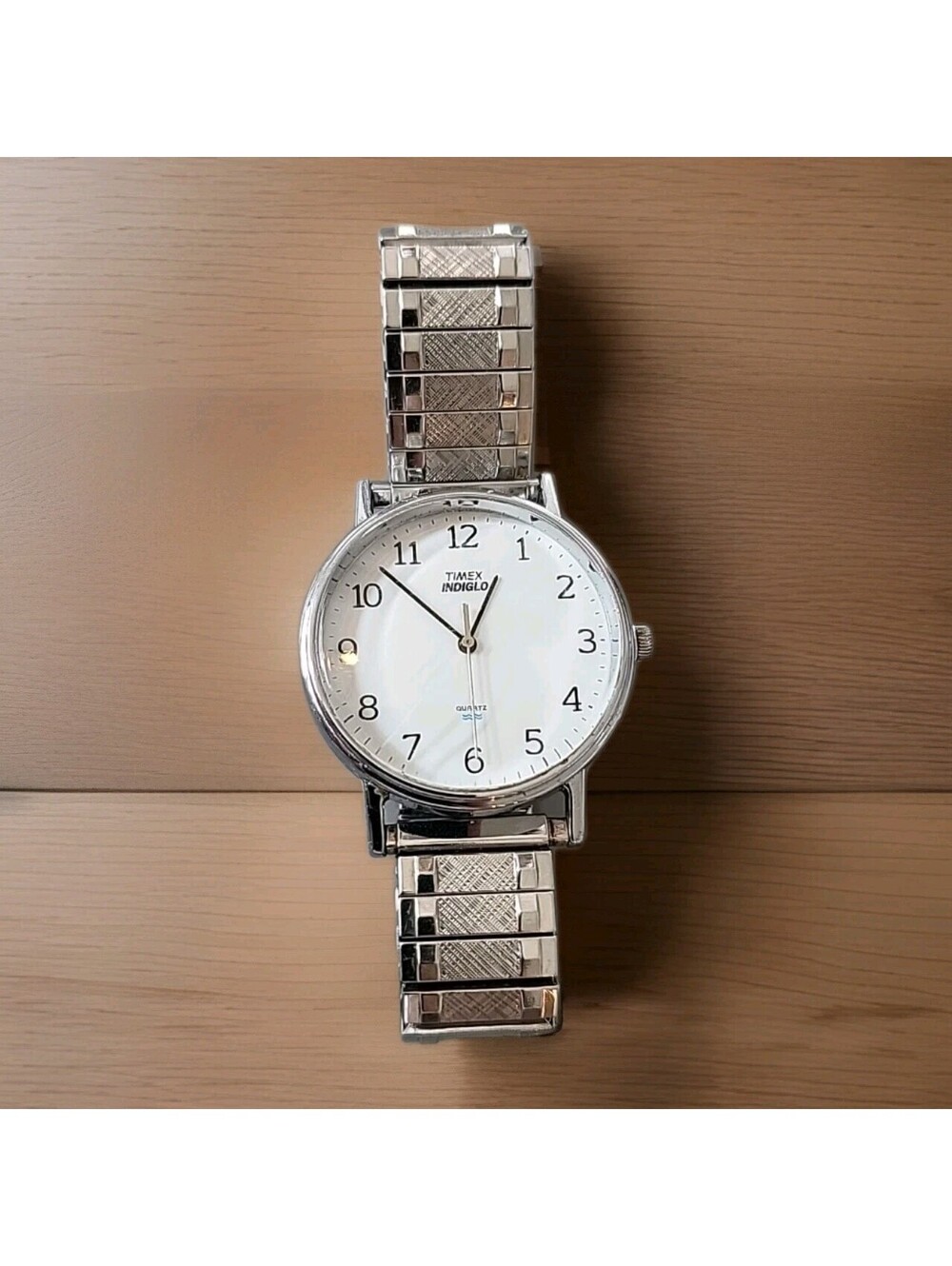 Vintage Timex Indiglo Quartz Watch CR2016 F3 34MM Bracelet Band New Battery
